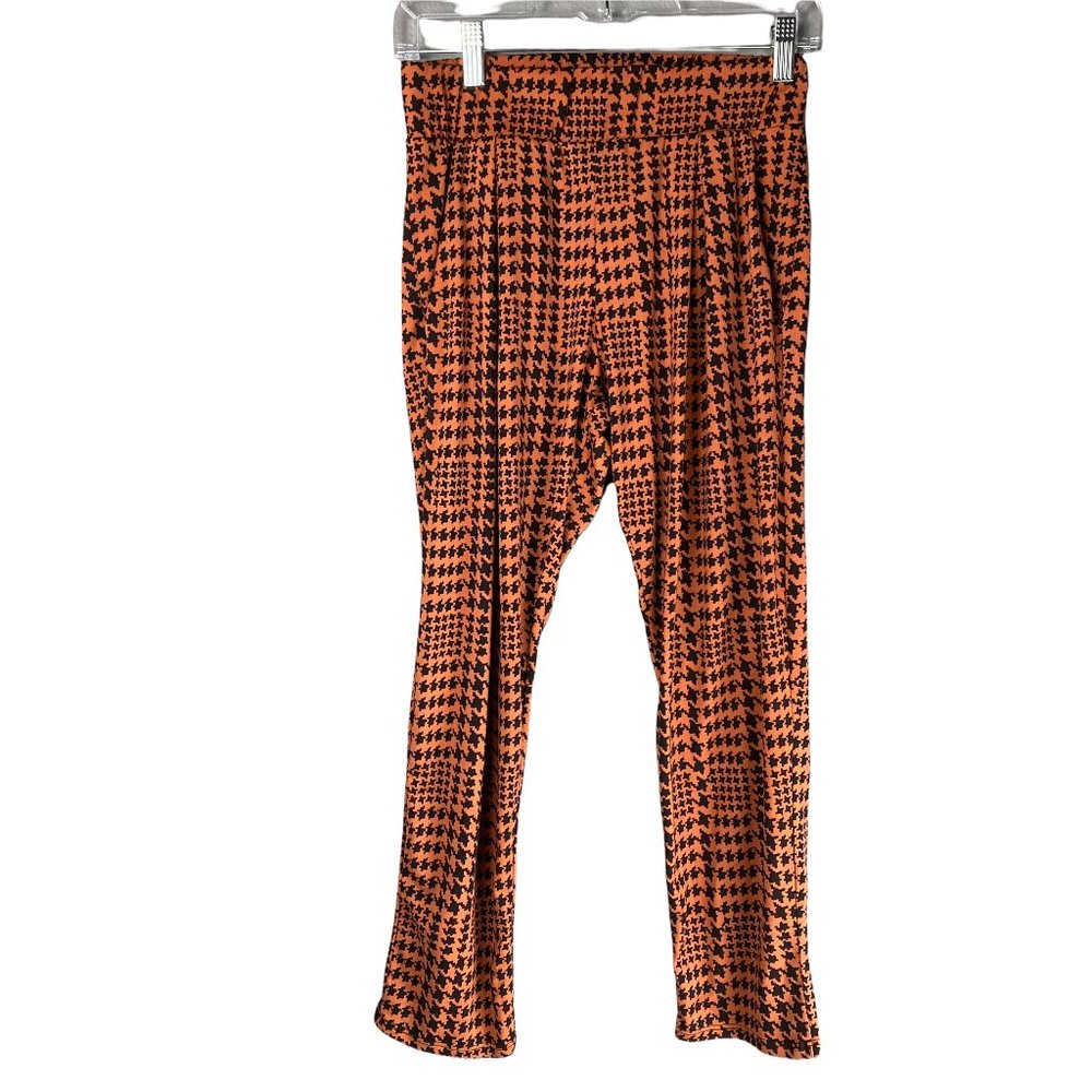 Women's Piphany Orange and Black Crop Pant Size S